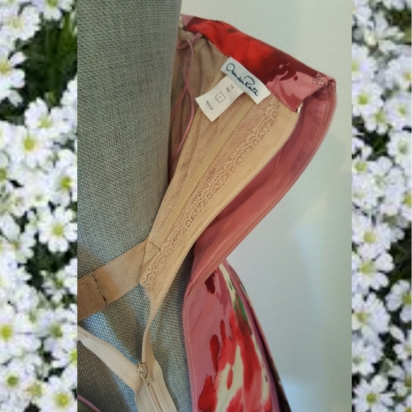 $4,900 OSCAR DE LA RENTA ADOREABLE BEAUTIFUL SILK FLORAL RUNWAY DRESS US 4 - Picture 8 of 13